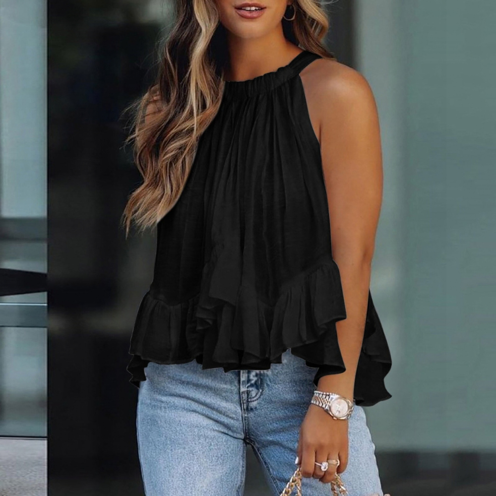 Ruffled Sleeveless Top
