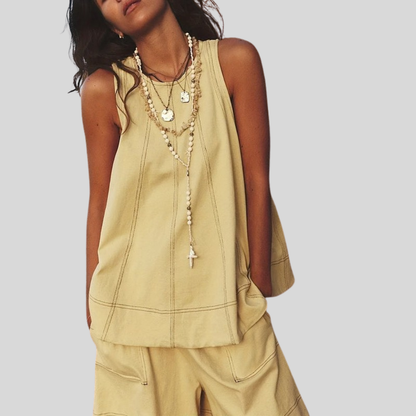 Sleeveless Two Piece Set