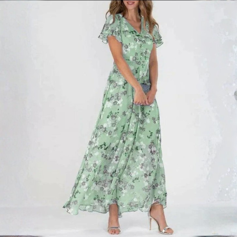 Radiant Maxi Dress V Neck