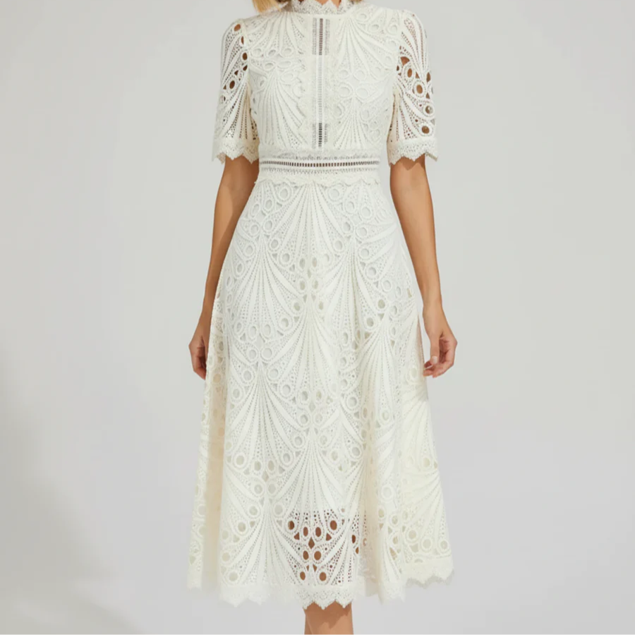 Chic Lace Midi Dress