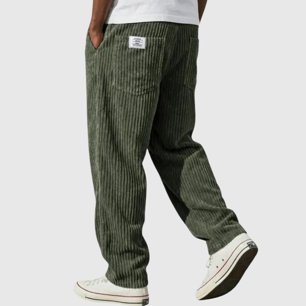 Relaxed Fit Casual Corduroy Trousers