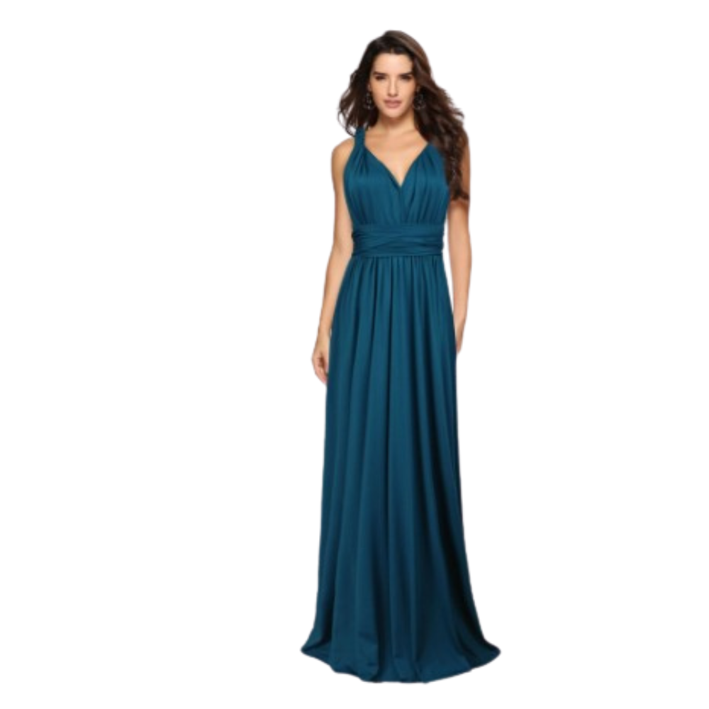 Airy Chiffon Wrap Maxi Dress