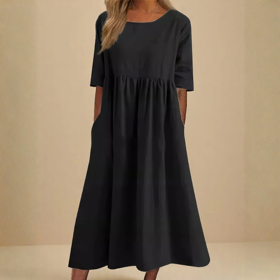 Breathable Cotton Midi Dress