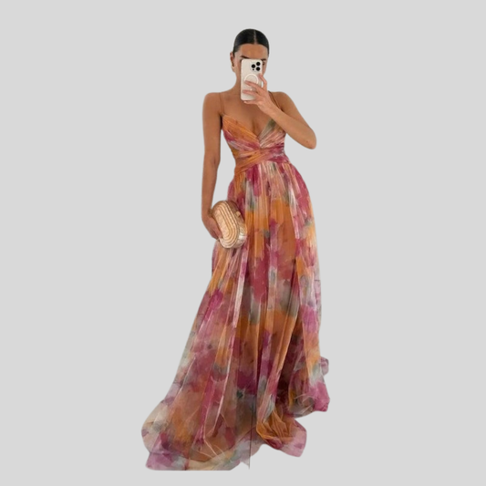 Airy Floral Maxi Dress