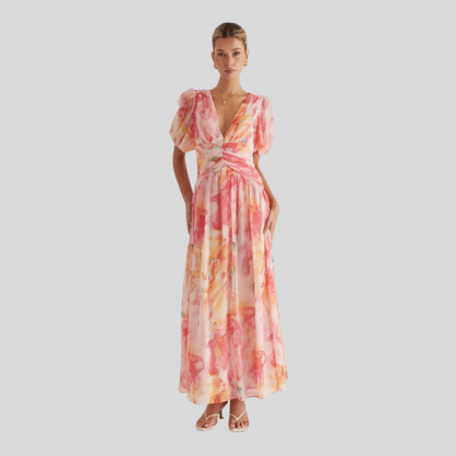 Graceful Chiffon Maxi Dress