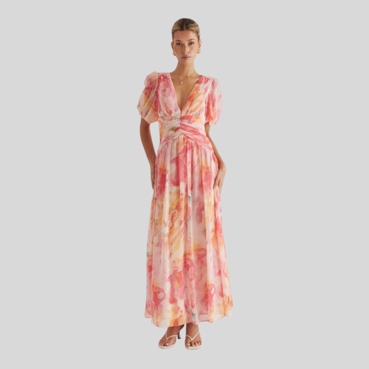 Graceful Chiffon Maxi Dress