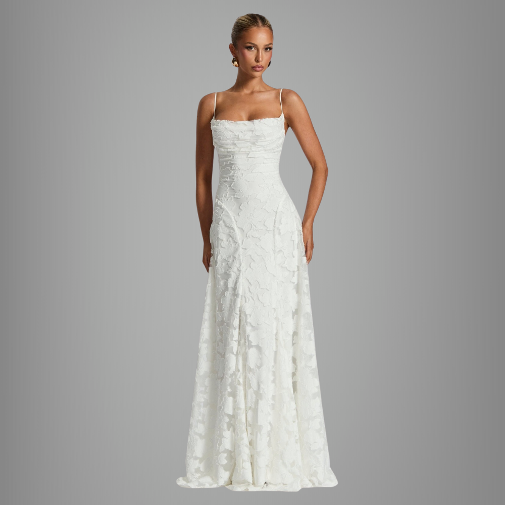 Fluid Draped Maxi Dress