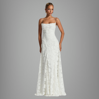 Fluid Draped Maxi Dress