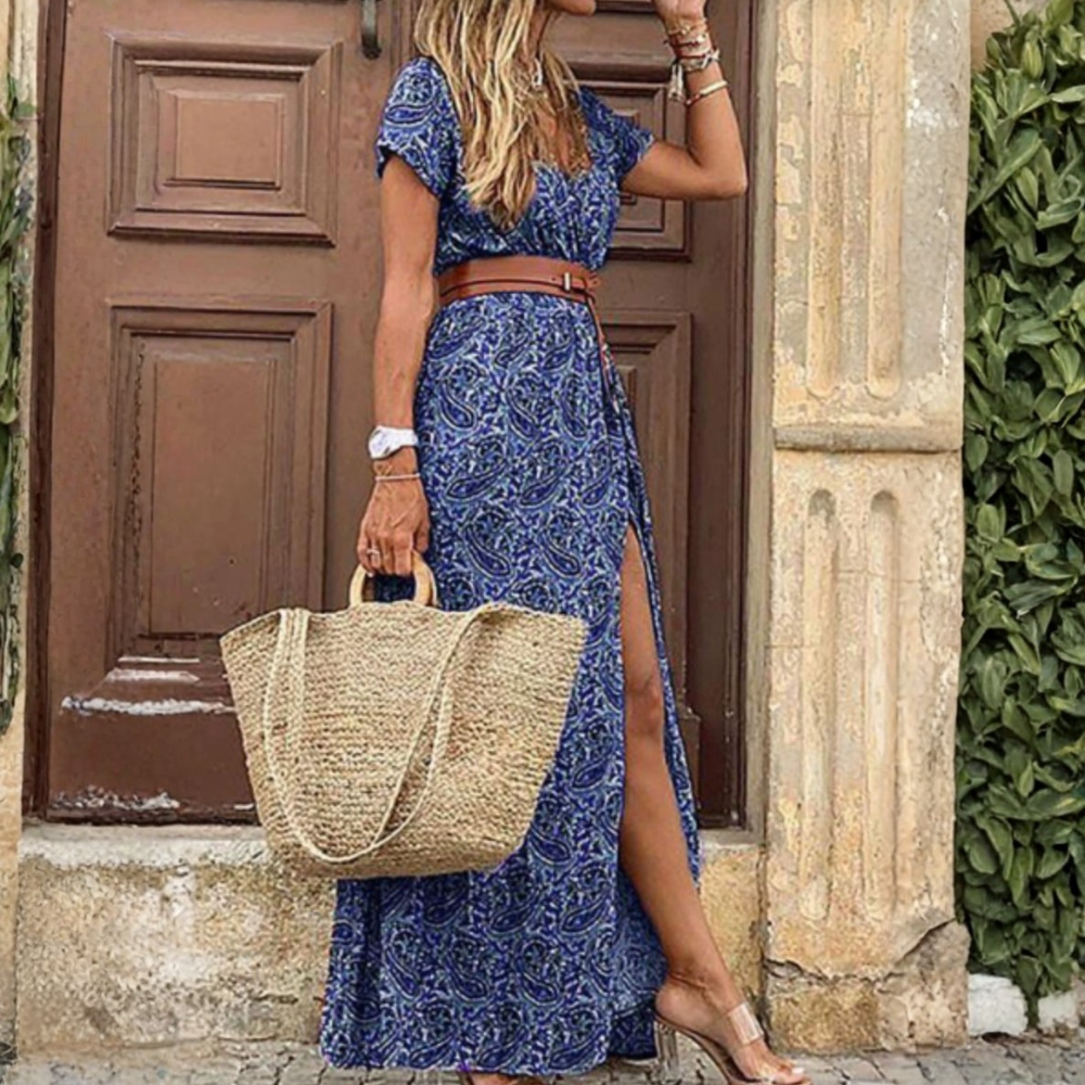 Airy Boho Print Maxi Dress