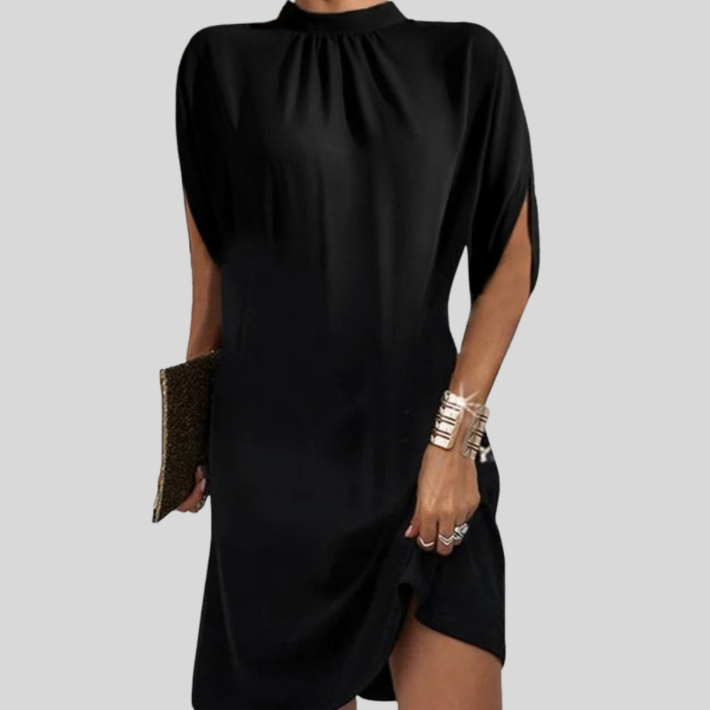 Effortless Mock Neck Dress