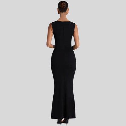 Sleek Square Neck Maxi Dress