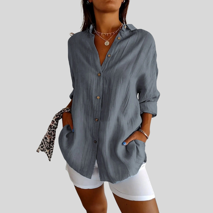 Textured Button Up Shirt