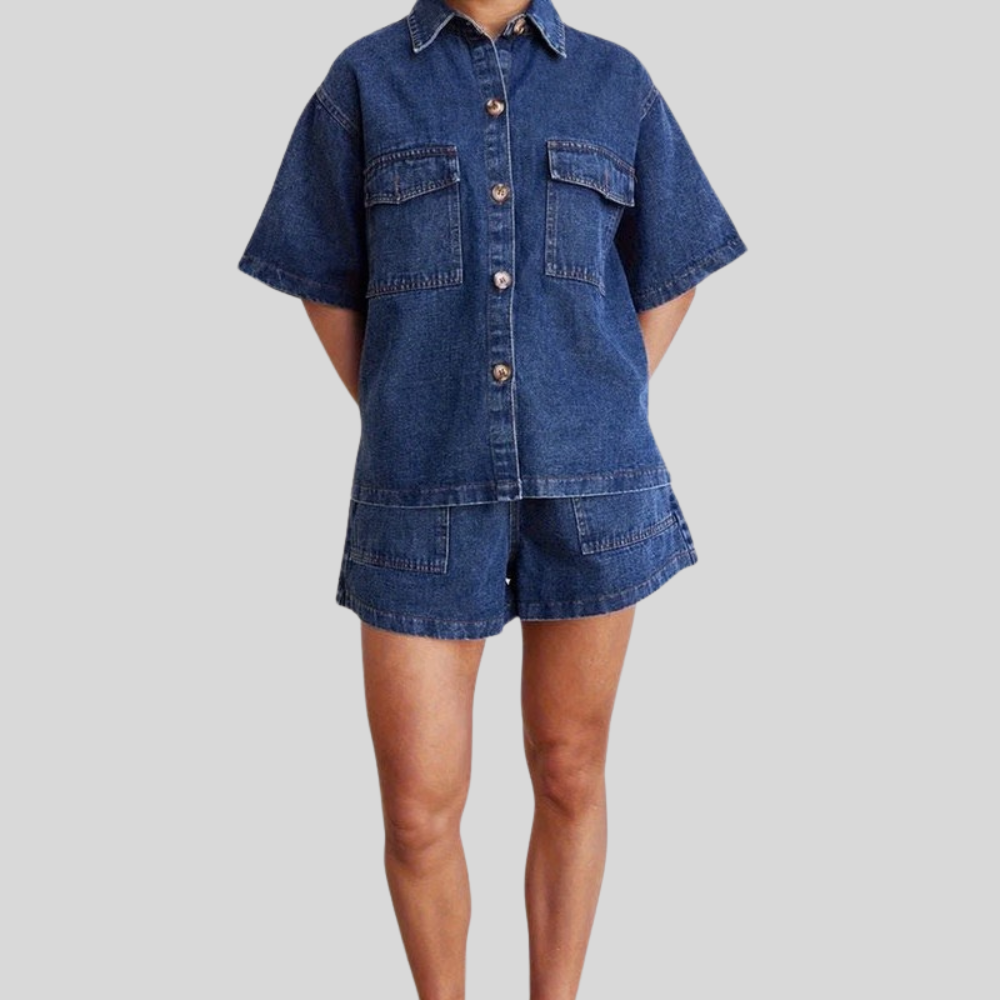 Casual Shirt Shorts Set