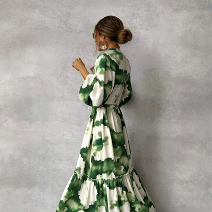 Graceful Floral Tiered Maxi Dress