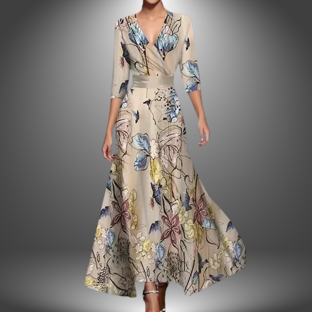 Graceful Wrap Maxi Dress