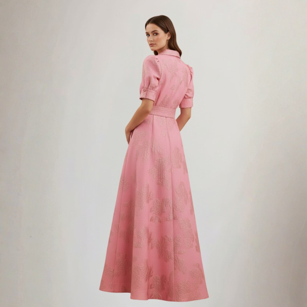 Floral Maxi Dress Button Front