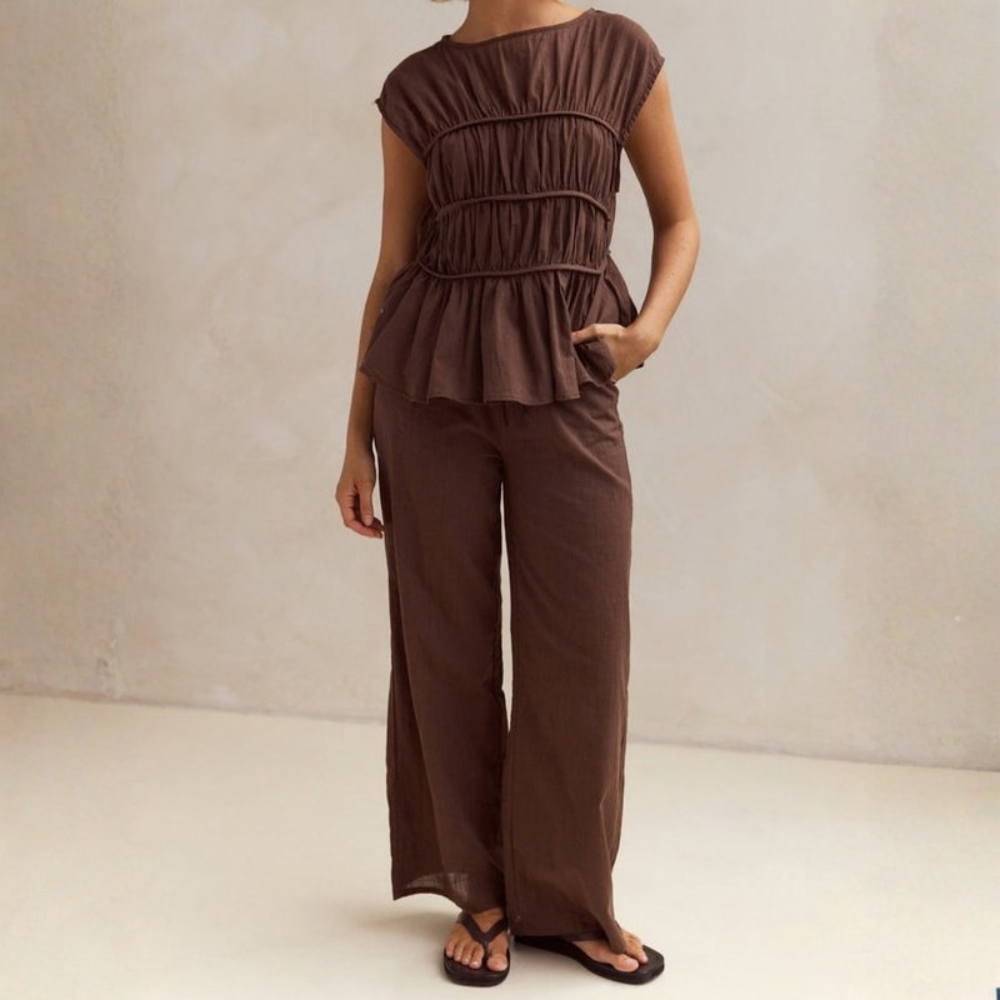 Effortless Smocked Two Piece Outfit