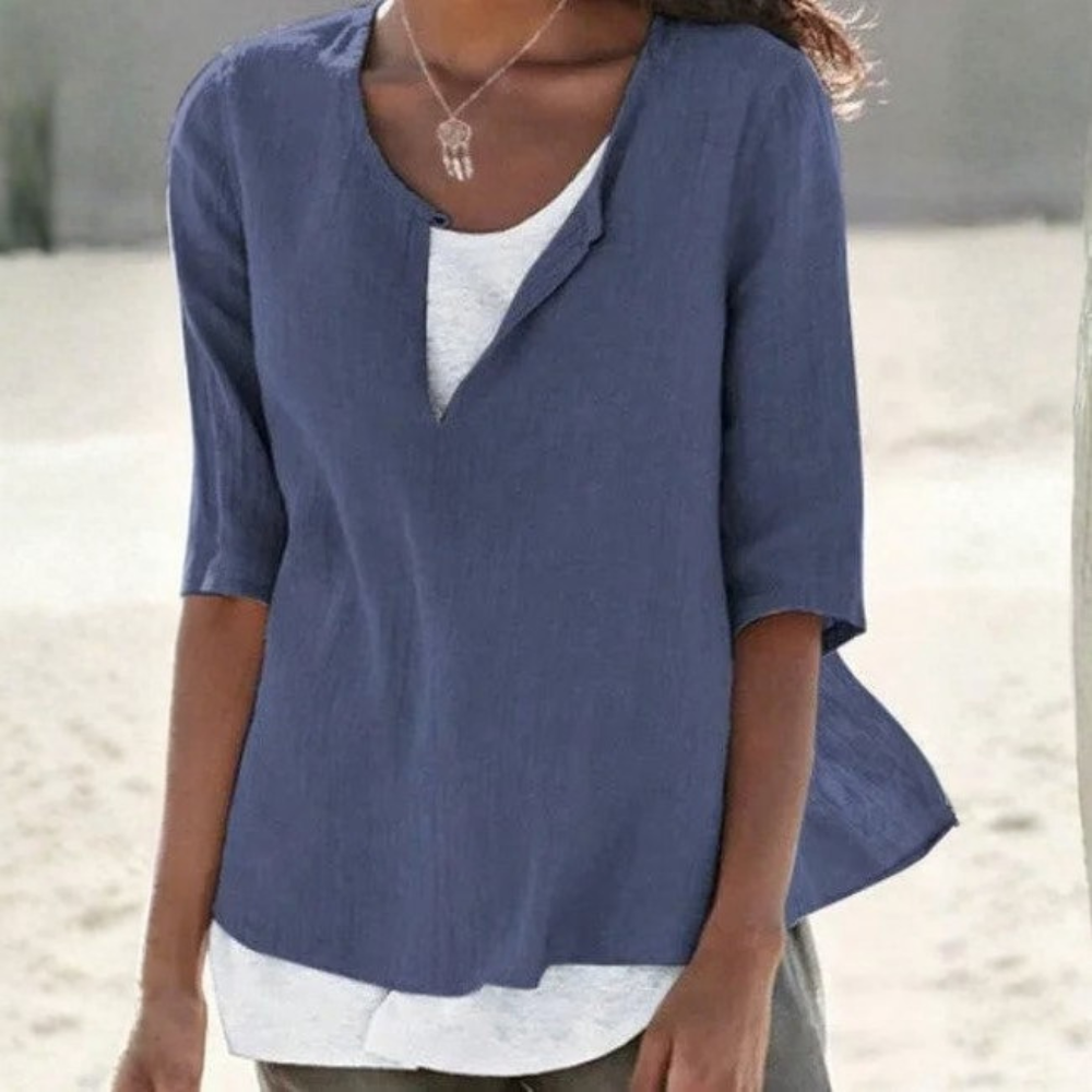 Flowing VNeck High Low Top
