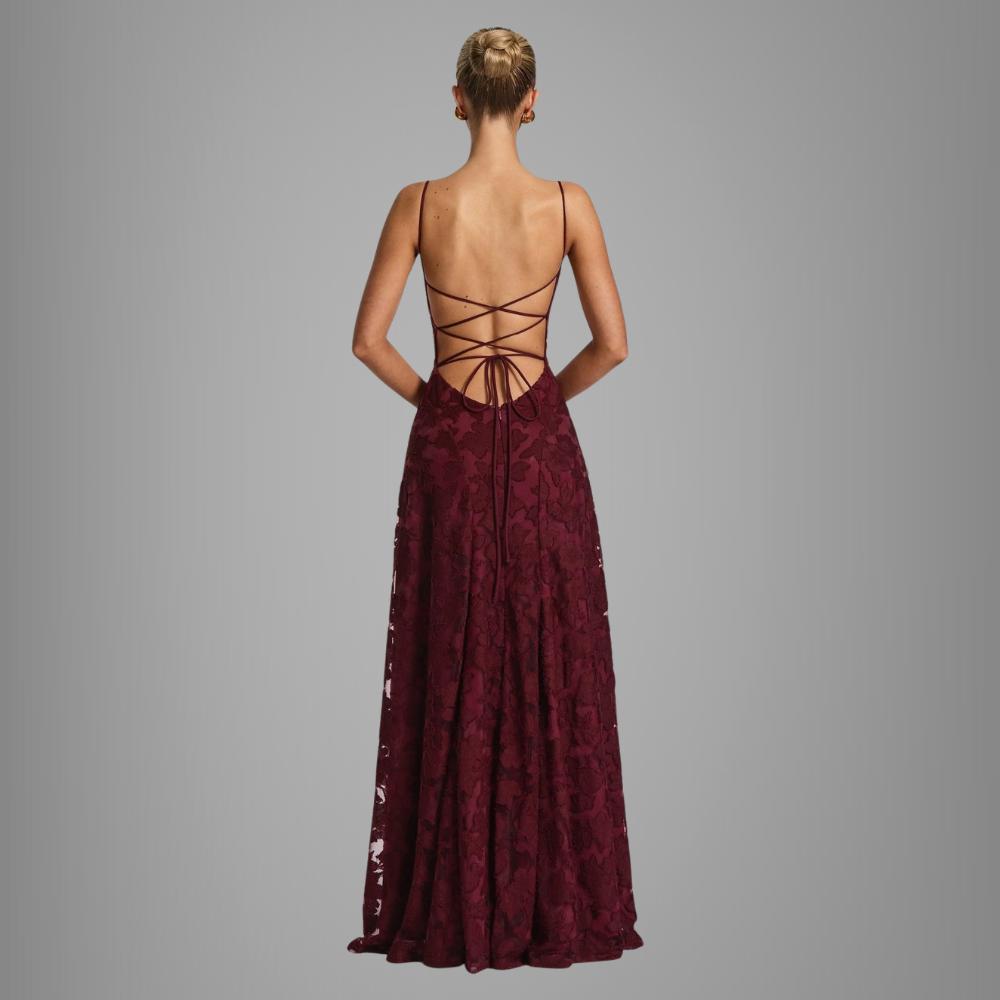 Fluid Draped Maxi Dress