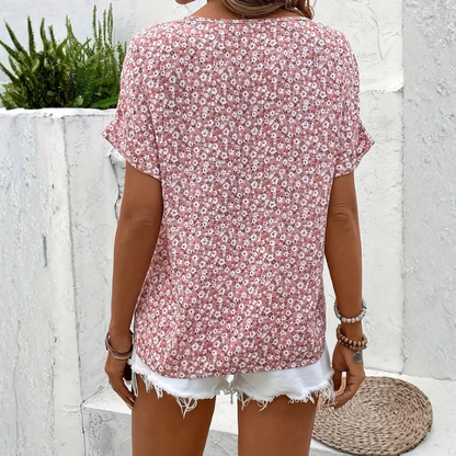 Floral Blouse Button Front