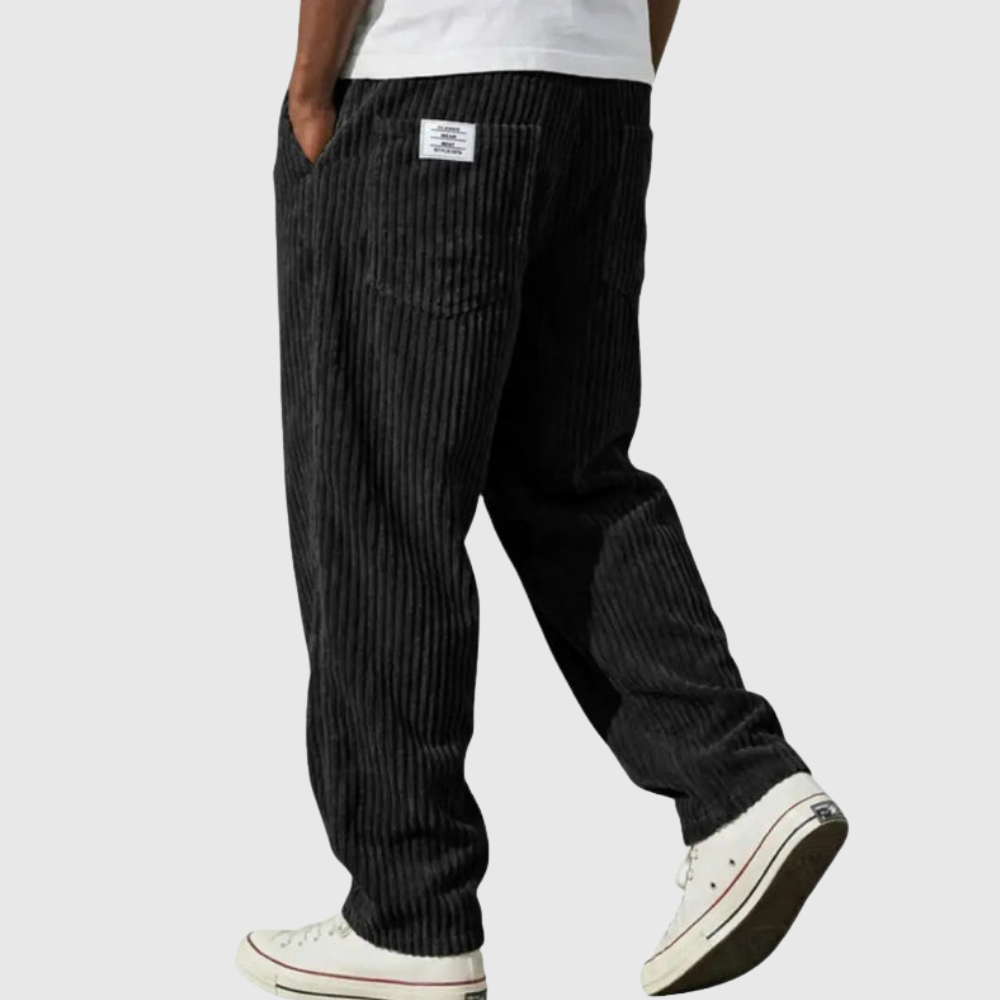Relaxed Fit Casual Corduroy Trousers