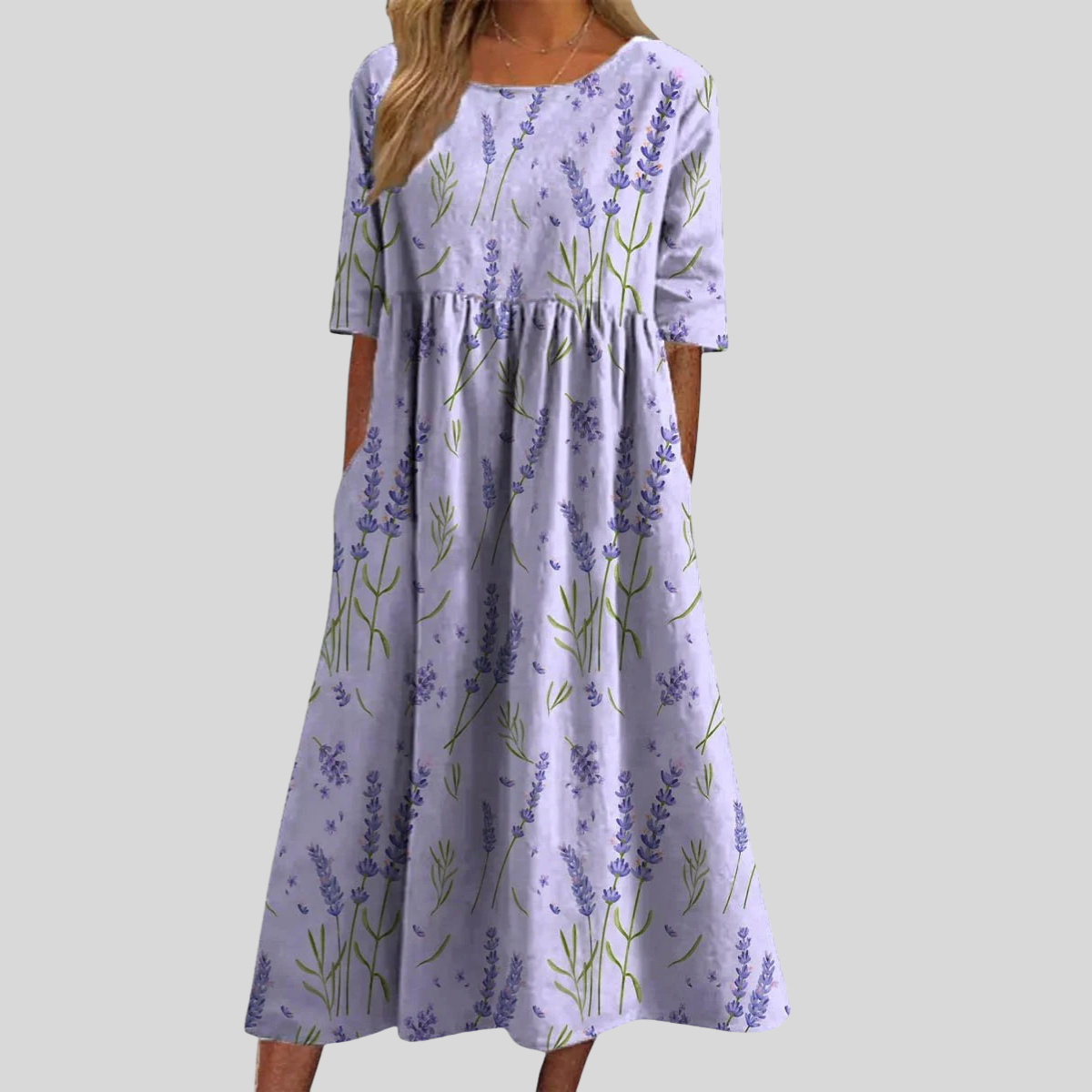 Graceful Flowy Embroidered Dress