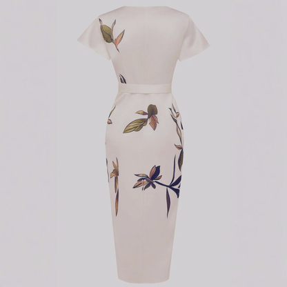 Floral Midi Wrap Dress
