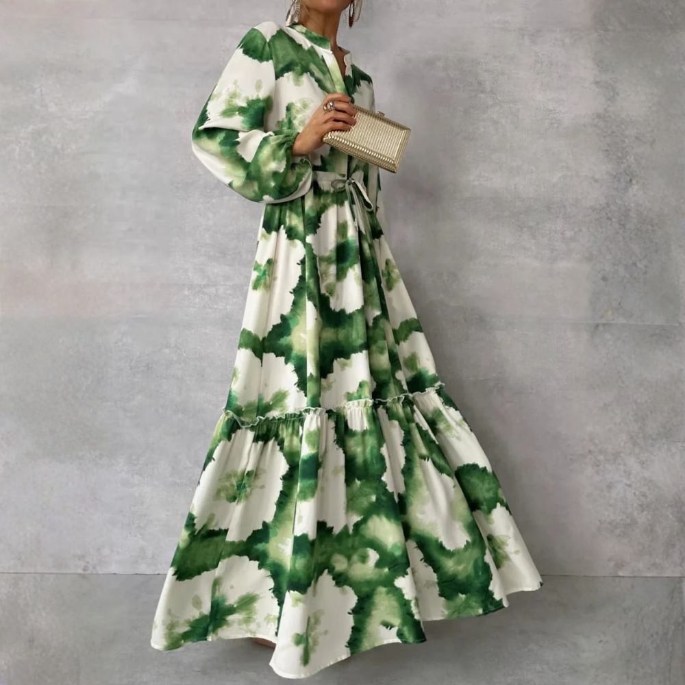 Graceful Floral Tiered Maxi Dress