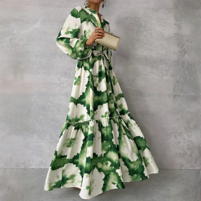 Graceful Floral Tiered Maxi Dress