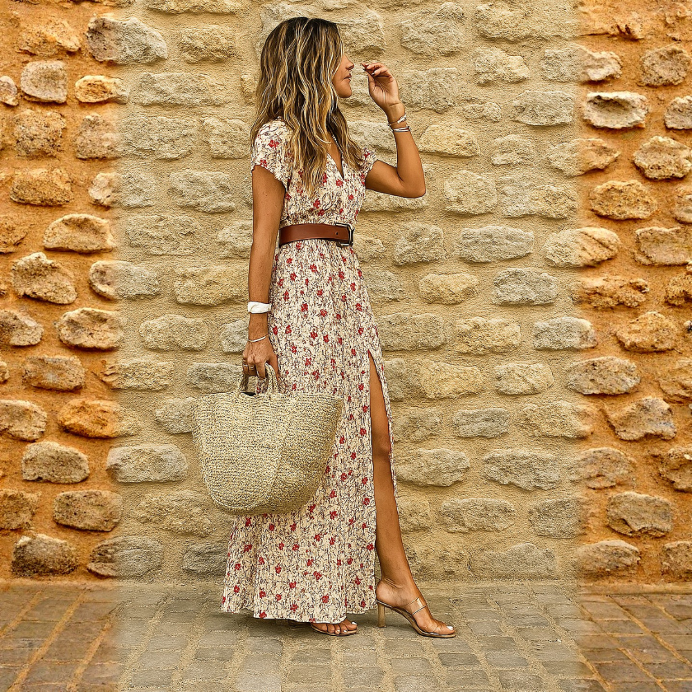 Airy Boho Print Maxi Dress