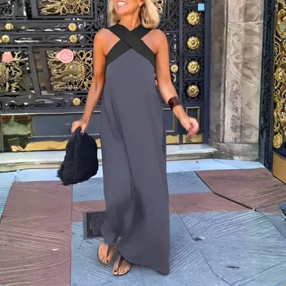 Breathable Crossed Maxi Dress