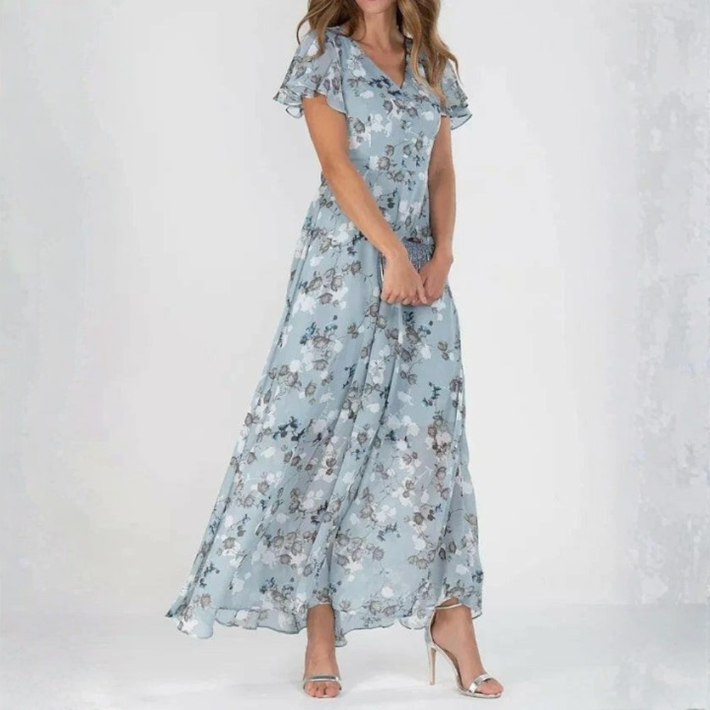 Radiant Maxi Dress V Neck