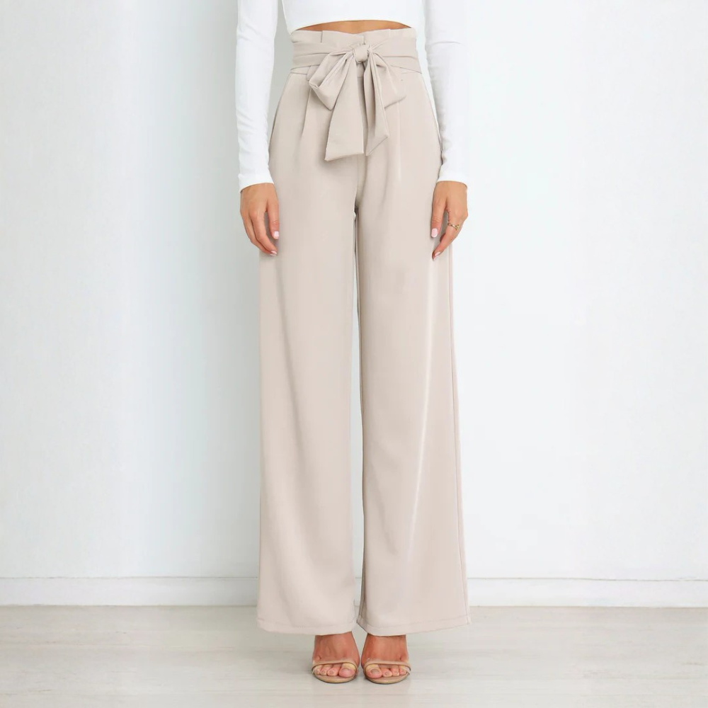 Relaxed Linen Pants Straight Leg