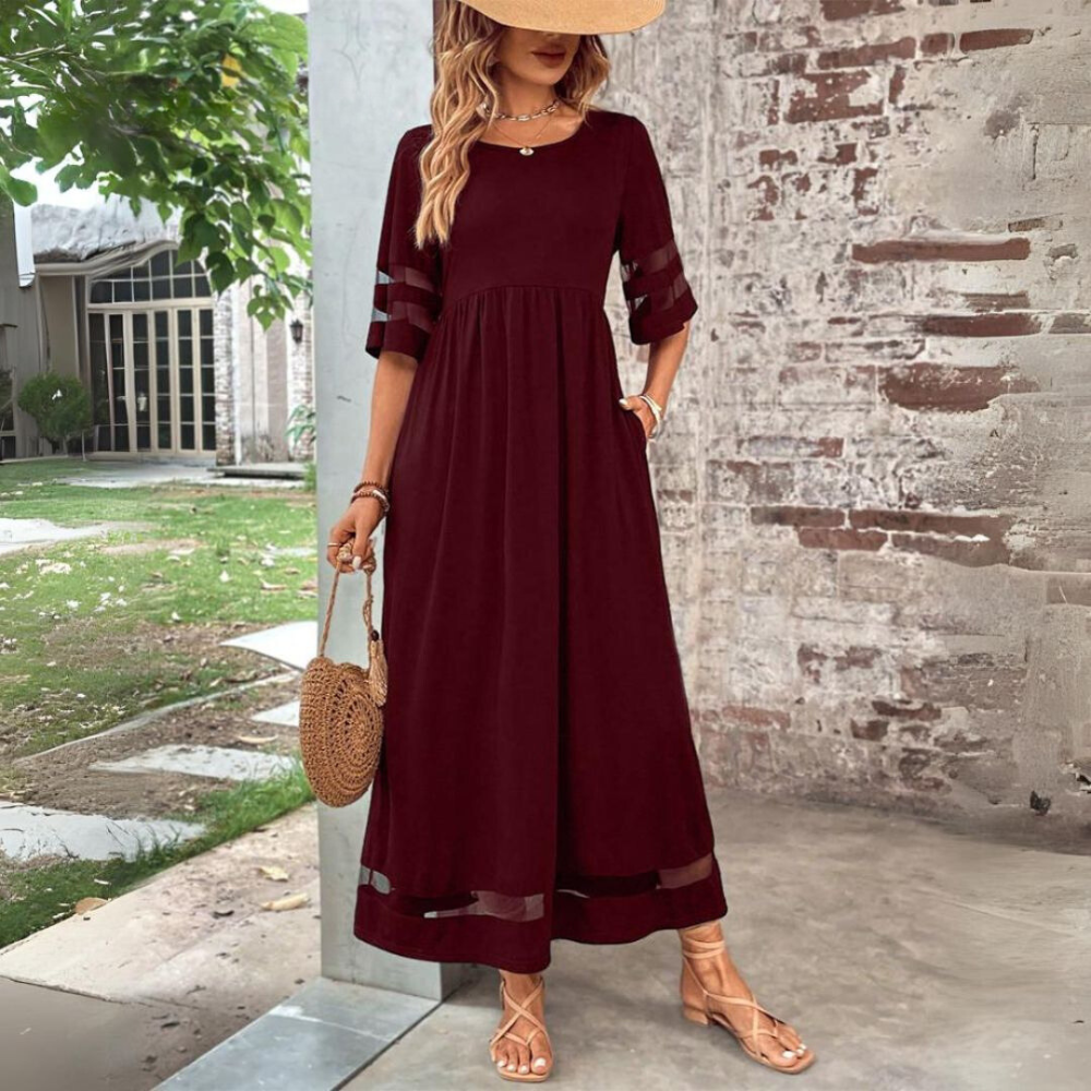 Graceful Midi Dress Empire Waist