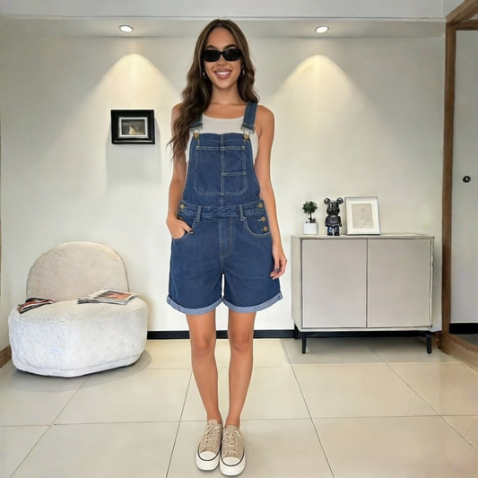 Boho Washed Denim Overalls