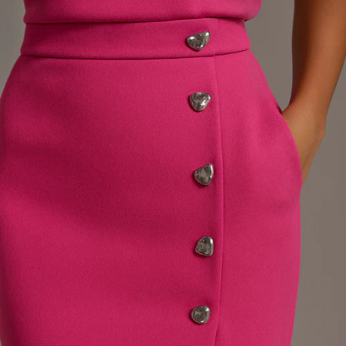 Chic Midi Dress Side Slit