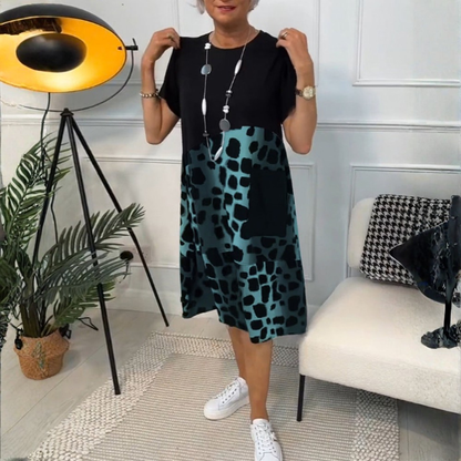 Bold Leopard Knit Midi Dress