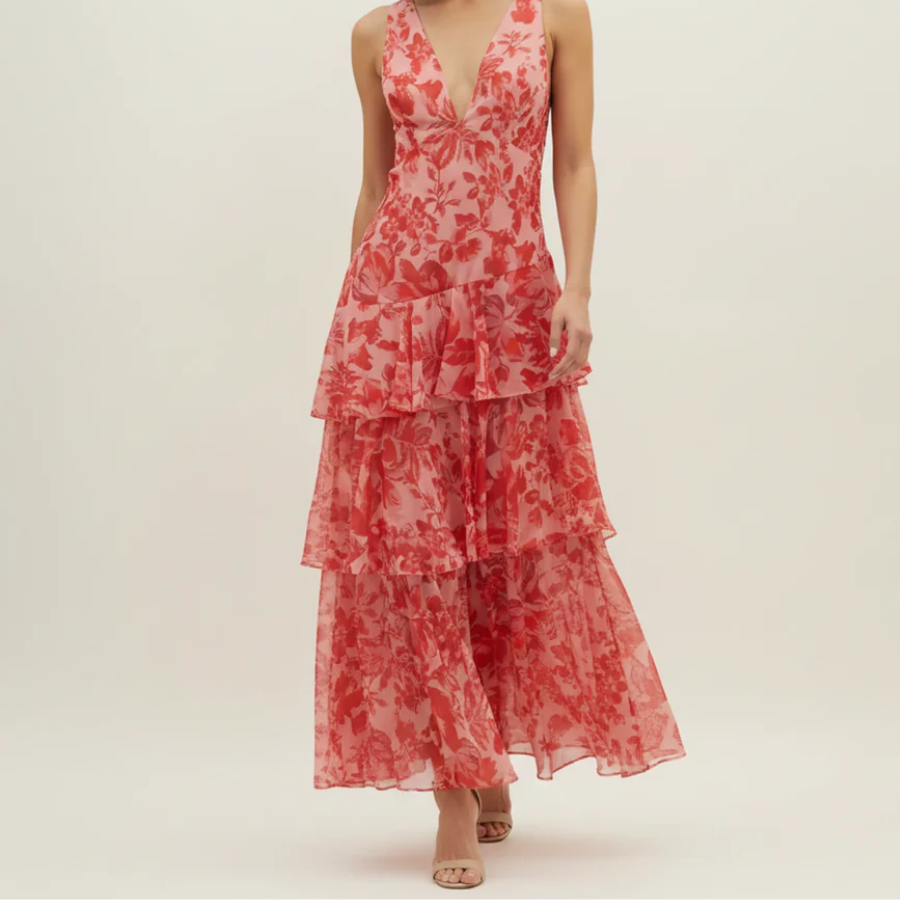 Floral Tiered Maxi Dress