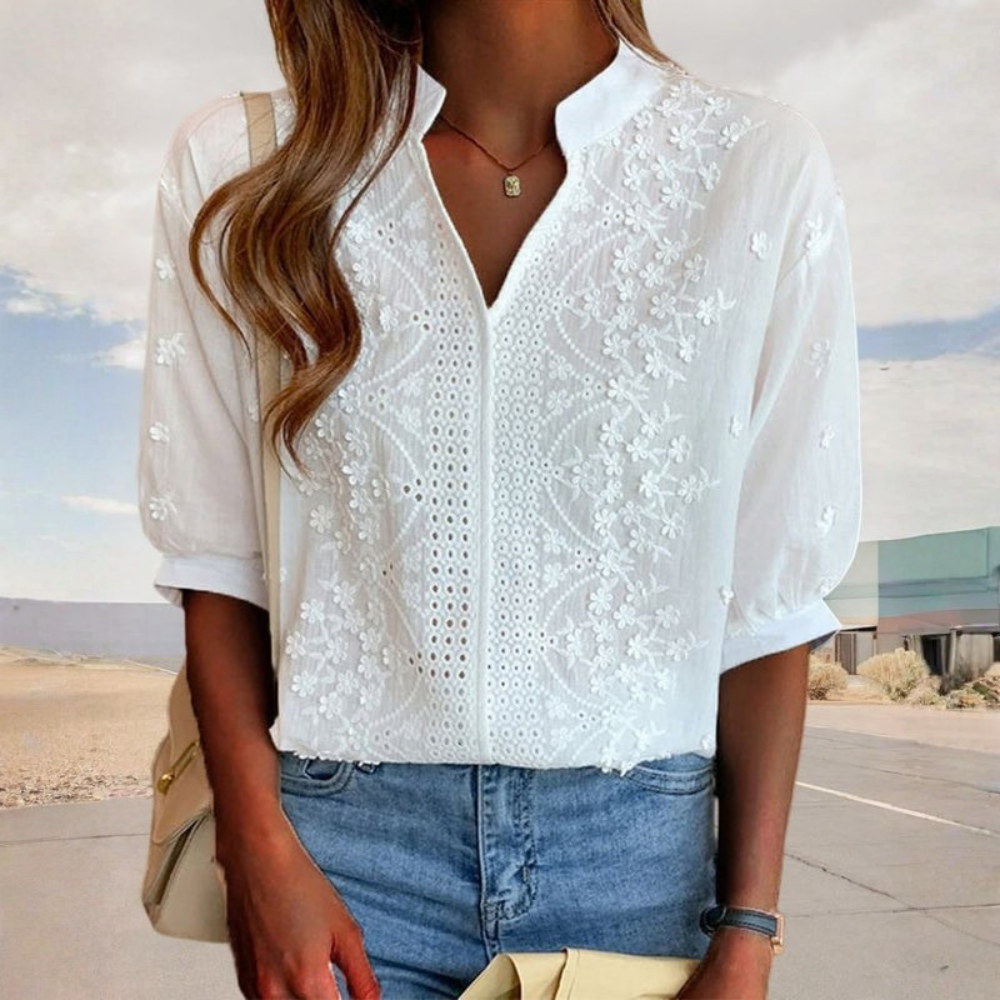 Delicate Blouse V Neck