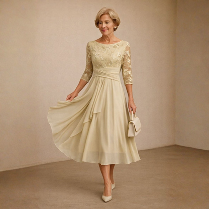 Delicate Embroidered Midi Dress