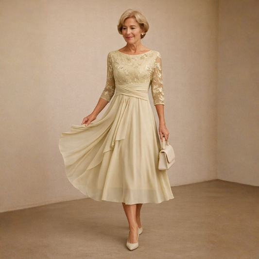 Delicate Embroidered Midi Dress