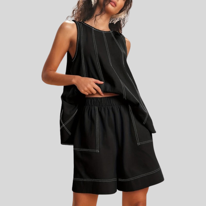 Sleeveless Two Piece Set