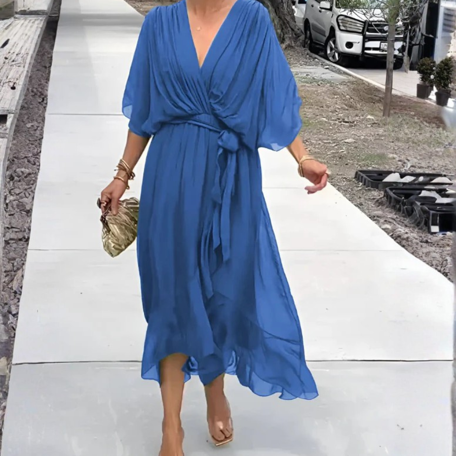 Radiant Wrap Midi Dress