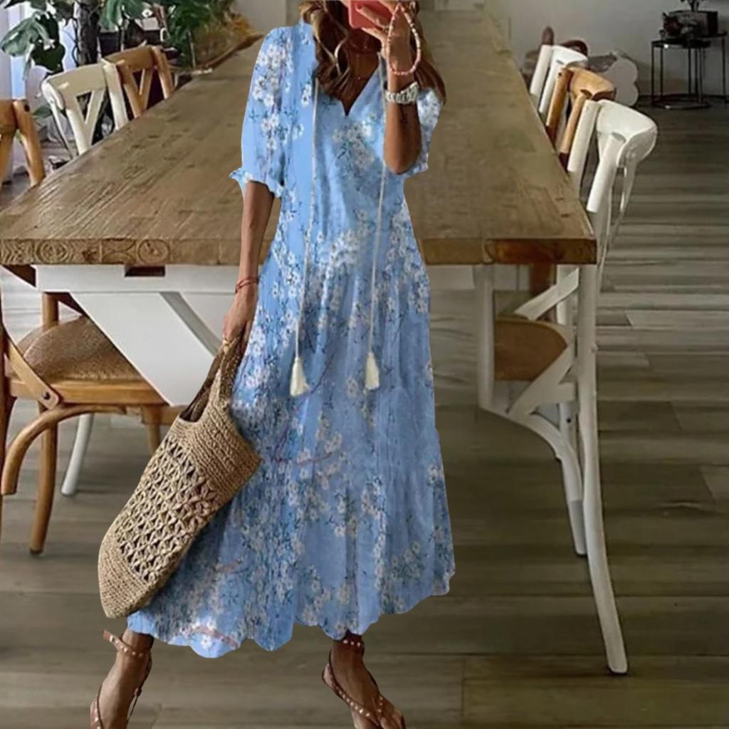 Boho Flowing Maxi Dress