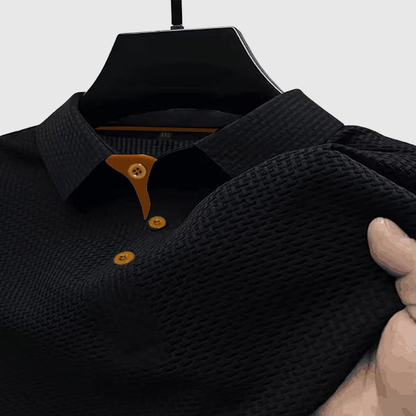 Modern Textured Airy Polo Shirt