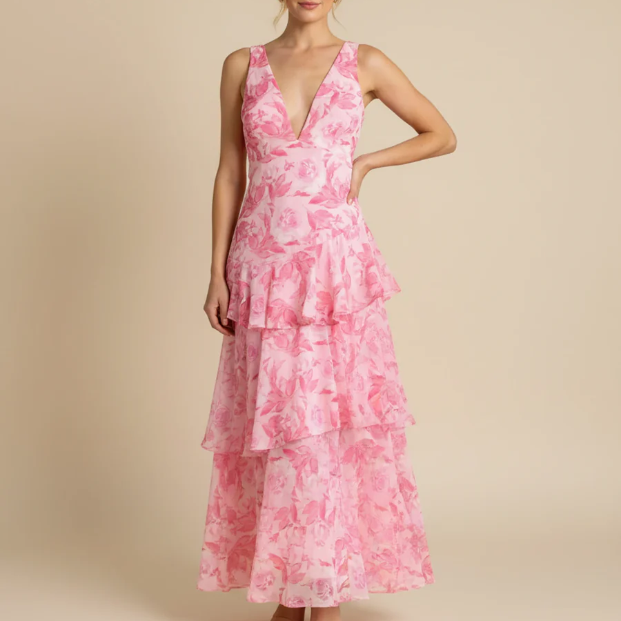 Floral Tiered Maxi Dress