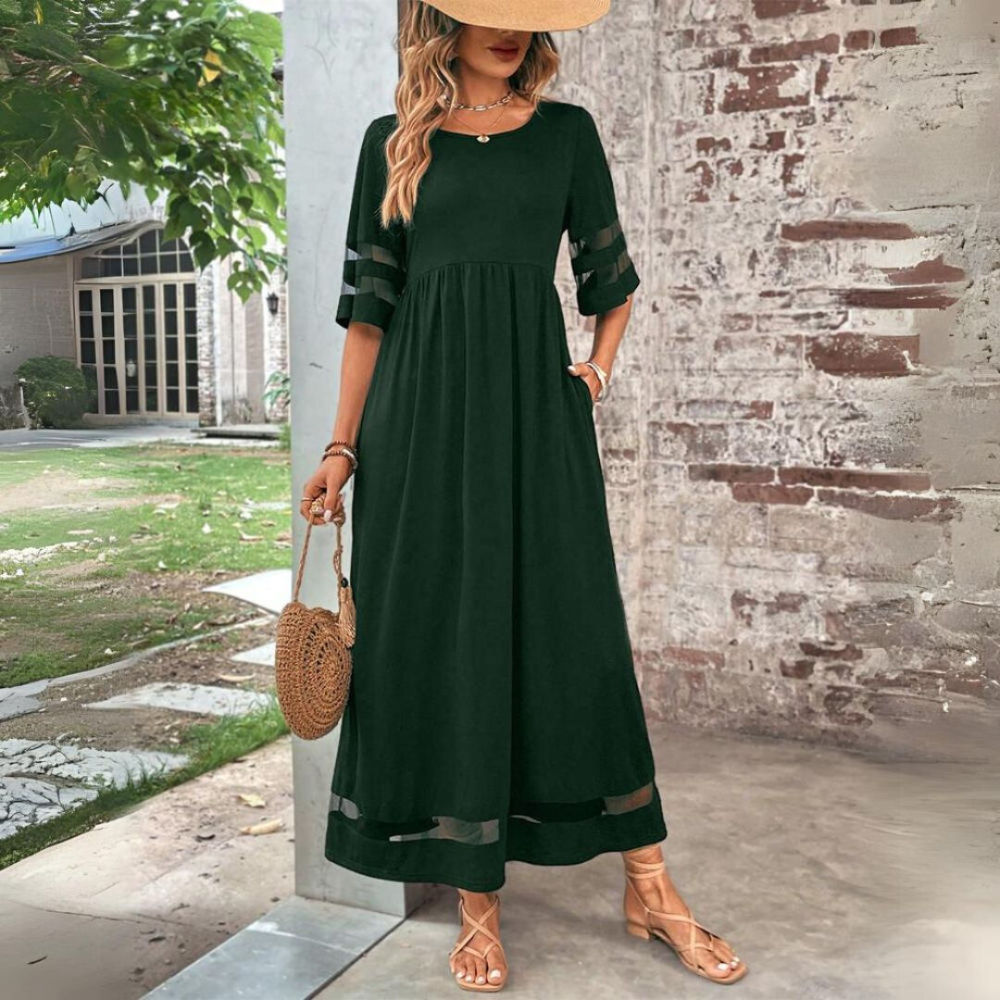 Graceful Midi Dress Empire Waist