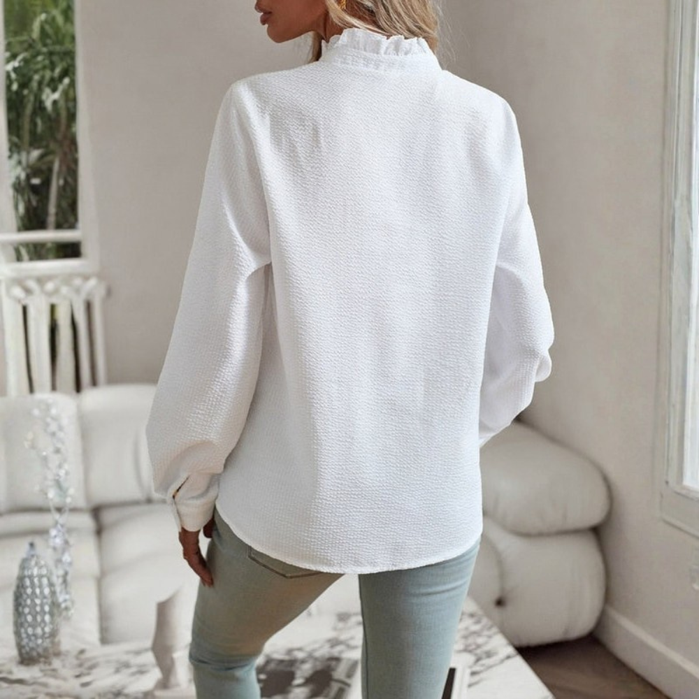 Striped Ruffle Top Long Sleeve
