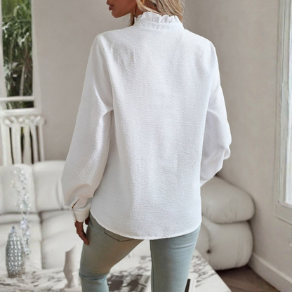 Striped Ruffle Top Long Sleeve