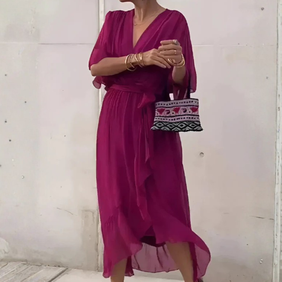 Radiant Wrap Midi Dress